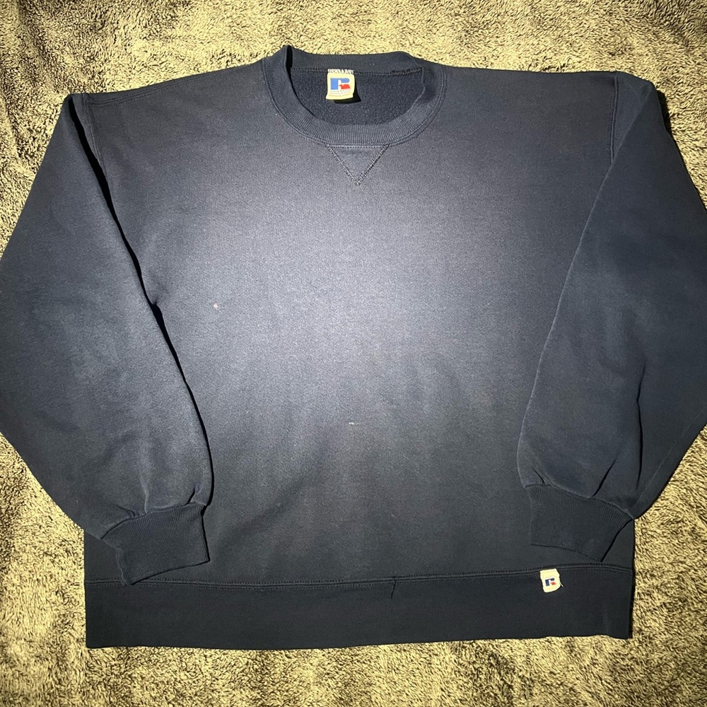 Made in USA Russell navy blue crewneck